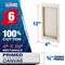 4 x 12 inch Stretched Canvas 12-Ounce Triple Primed, 6-Pack - Professional Artist Quality White Blank 3/4" Profile, 100% Cotton, Heavy-Weight Gesso